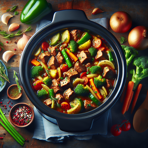 An image illustrating High-Protein Crock Pot Recipes for Specific Dietary Needs