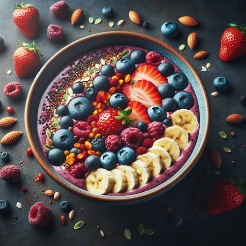 An image illustrating 7 Nutrient-Packed Smoothie Bowl Recipes for Under 300 Calories (Stay Fit and Satisfied)