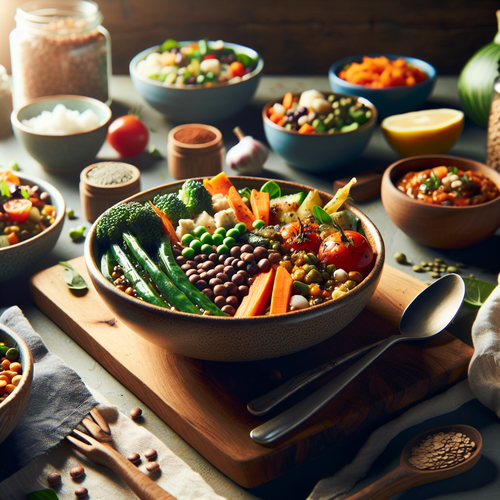 An image illustrating 15 High-Fiber Lentil & Vegetable Recipes to Keep You Full Longer