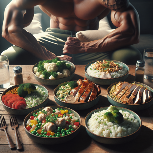 An image illustrating 7 Cauliflower Rice & Chicken Low-Carb Lunches
