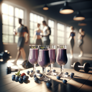 An image illustrating 5 Blueberry & Chia Low-Sugar Smoothies