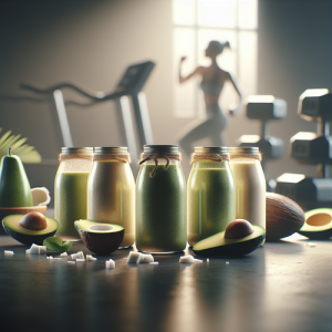An image illustrating 5 Avocado & Coconut Milk Keto Smoothies