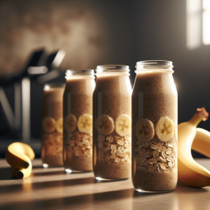 An image illustrating 5 Oatmeal & Banana Energy Smoothies