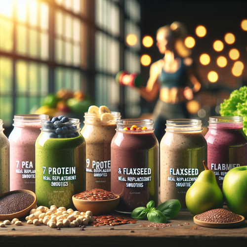 An image illustrating 7 Pea Protein & Flaxseed Meal Replacement Smoothies