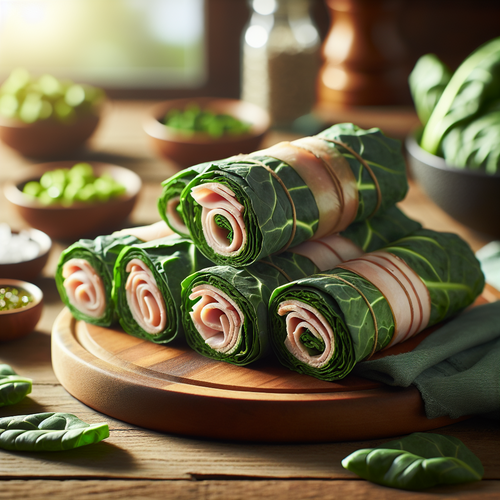 An image illustrating 7 Collard Green & Turkey Low-Carb Wraps
