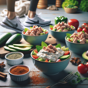 An image illustrating 5 Greek Yogurt Tuna Salad Variations