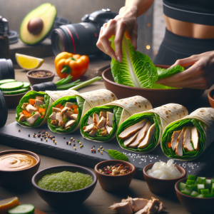 An image illustrating 5 Chicken & Romaine Lettuce Wrap Recipes